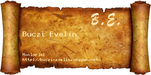 Buczi Evelin névjegykártya